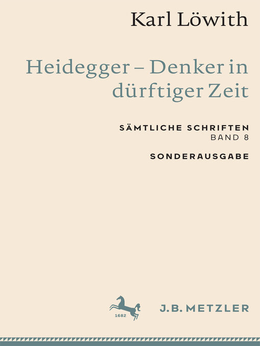 Title details for Heidegger – Denker in dürftiger Zeit by Karl Löwith - Available